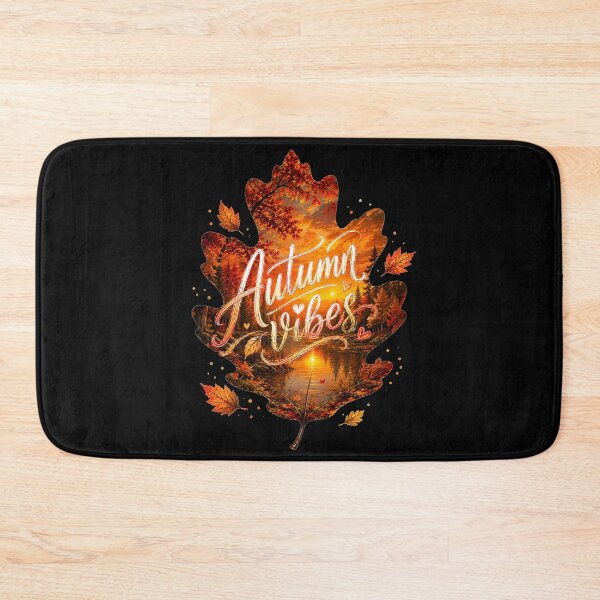 Item preview, Autumn Vibes – Golden Fall Sunset in an Oak Leaf designed and sold by HeyFajnaLinja.