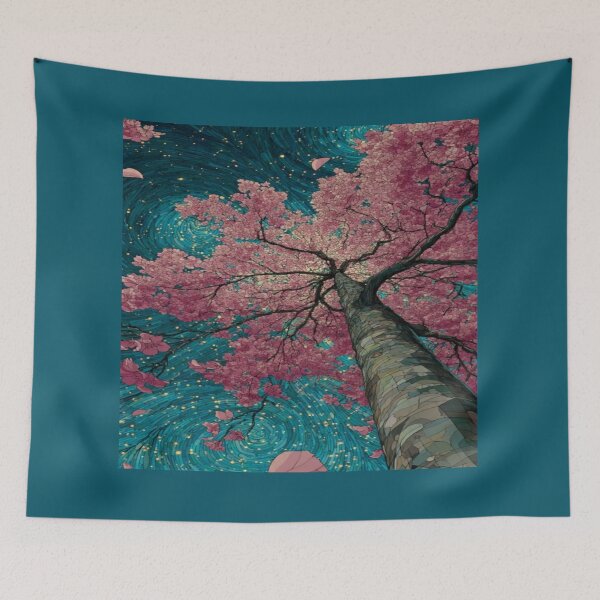 Item preview, Magical Cherry Blossom Night View Artwork  designed and sold by NivyasArtistry.
