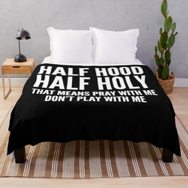 Item preview, Half Hood Half Holy Shirt, Pray With Me Don't Play With Me Christian Graphic Tee, Funny Faith Gift designed and sold by Jessartsao.