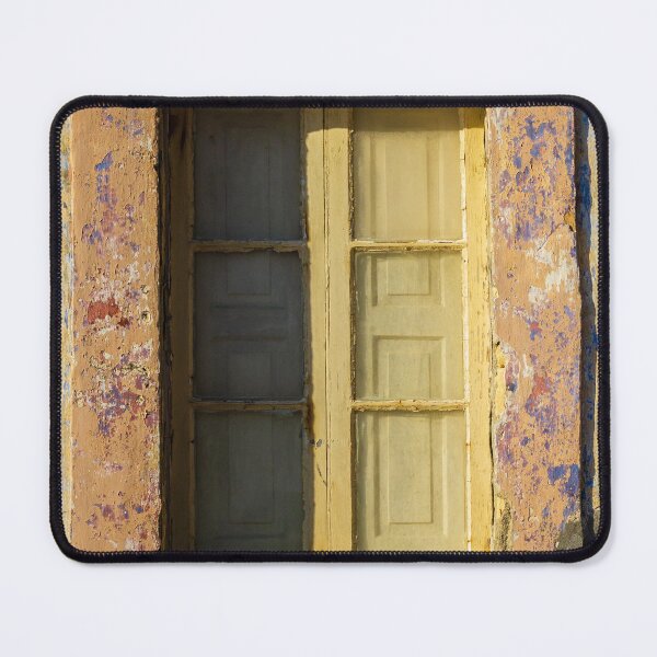 Item preview, Weathered Rustic Window Set Against Peeling Painted Wall In Warm Sunlight designed and sold by Nmallia.