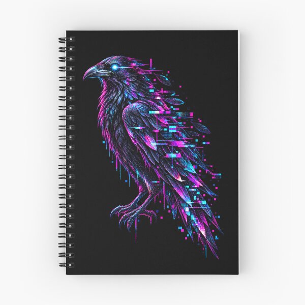 Item preview, Glitch Raven – Cyber Occult Raven Art designed and sold by JupiterGlitchEmpire.