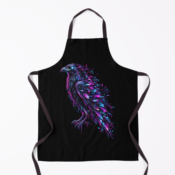 Item preview, Glitch Raven – Cyber Occult Raven Art designed and sold by JupiterGlitchEmpire.