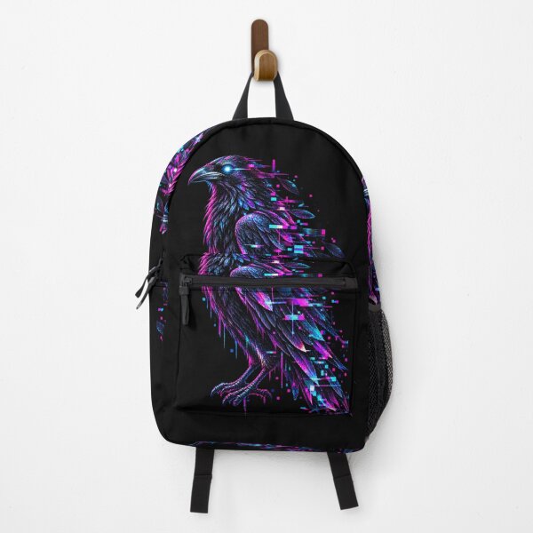 Item preview, Glitch Raven – Cyber Occult Raven Art designed and sold by JupiterGlitchEmpire.