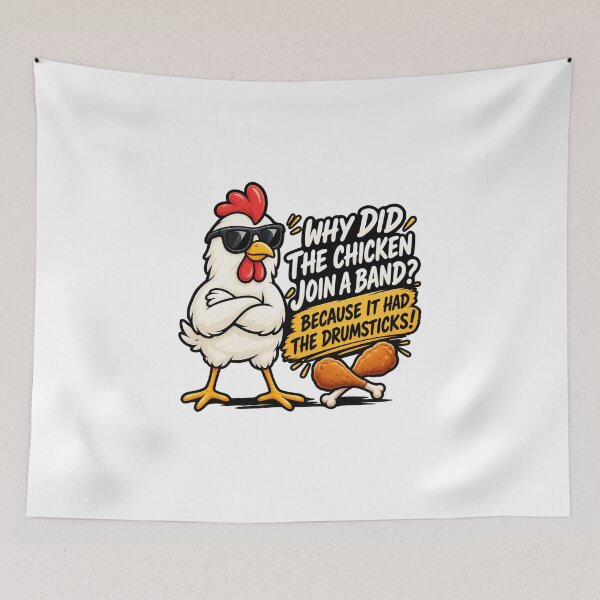 Item preview, Why Did The Chicken Join A Band? designed and sold by JN-Designn.