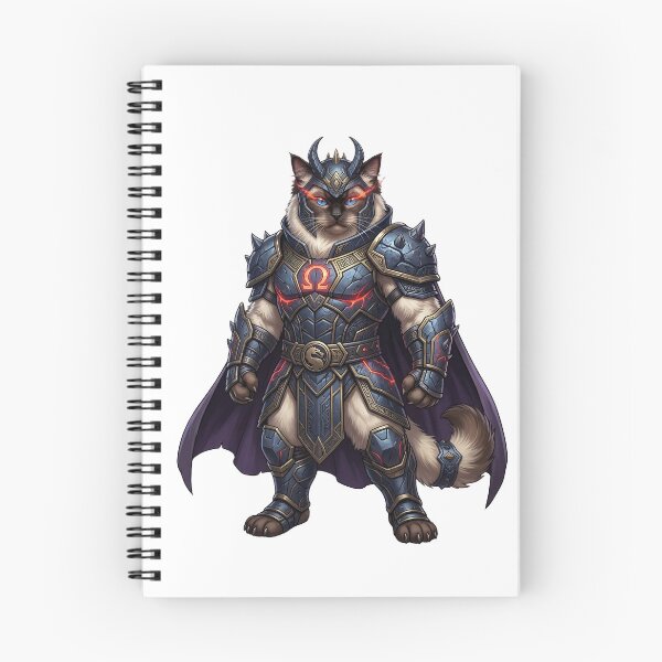 Item preview, Demon Cat Warrior – Horned Dark Fantasy Cat designed and sold by TOOBIC.