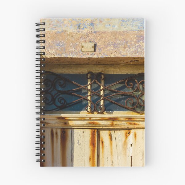 Item preview, Aged Rustic Door with Distressed Paint and Decorative Metalwork Overhead designed and sold by Nmallia.