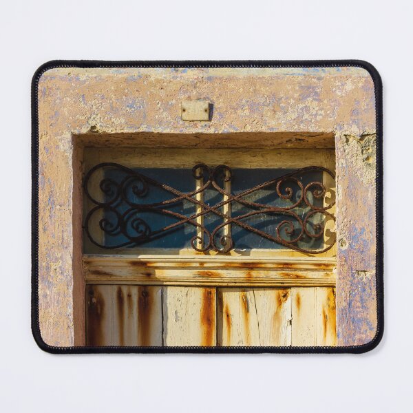 Item preview, Aged Rustic Door with Distressed Paint and Decorative Metalwork Overhead designed and sold by Nmallia.