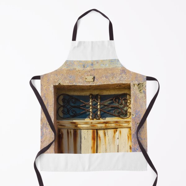 Item preview, Aged Rustic Door with Distressed Paint and Decorative Metalwork Overhead designed and sold by Nmallia.