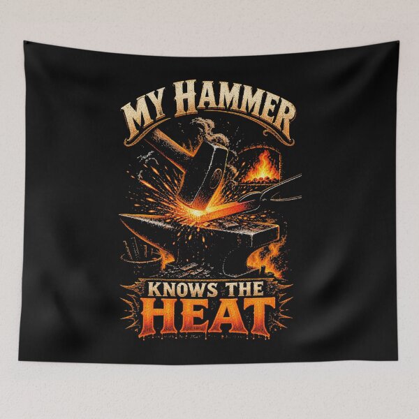 Item preview, My Hammer Knows The Heat Vintage Blacksmith designed and sold by Gustavo Navarro.