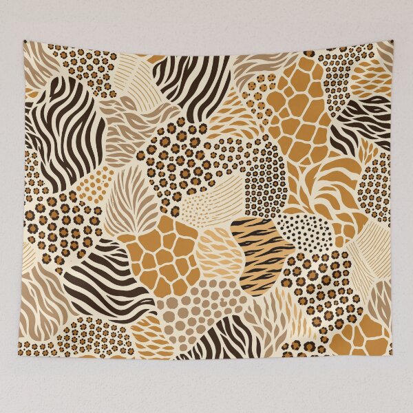 Item preview, Safari Animal Print Patchwork Pattern designed and sold by WildlifeInc.