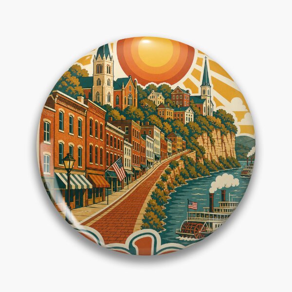 Item preview, Galena USA Travel Souvenir - Retro Illustration designed and sold by VisualArtsOasis.