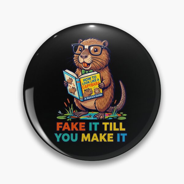 Item preview, Fake It Till You Make It Nutria Capybara designed and sold by BeaBuzz.