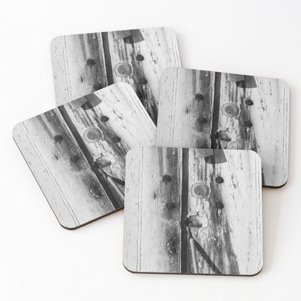 Item preview, Black and White Aged Door with Lock and Grain Texture designed and sold by Nmallia.