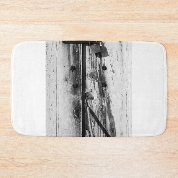 Item preview, Black and White Aged Door with Lock and Grain Texture designed and sold by Nmallia.