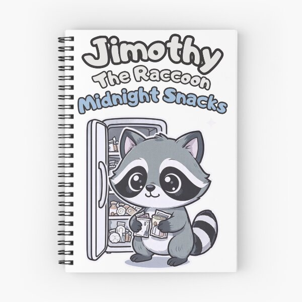 Item preview, Jimothy The Raccoon Midnight Snacks - Funny Night Owl Foodie Tee   designed and sold by BellabdO.