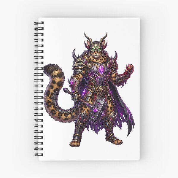 Item preview, Horned Demon Cat Warrior – Purple Crystal Dark Fantasy Cat designed and sold by TOOBIC.