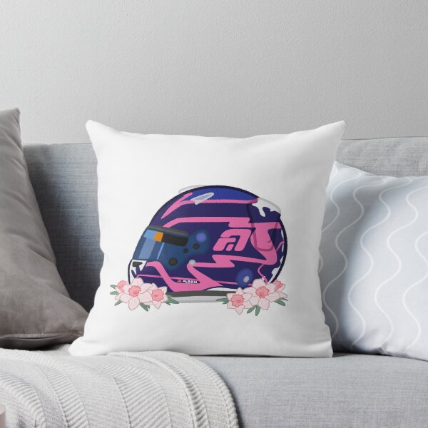 Item preview, Alex Albon 2026 Hungary Blue Helmet With Flowers  designed and sold by OriDraws.