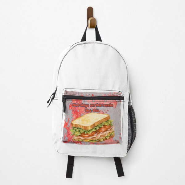 Item preview, Mornings on the Run – Funny Breakfast Sandwich Design designed and sold by PetruArtDesigns.