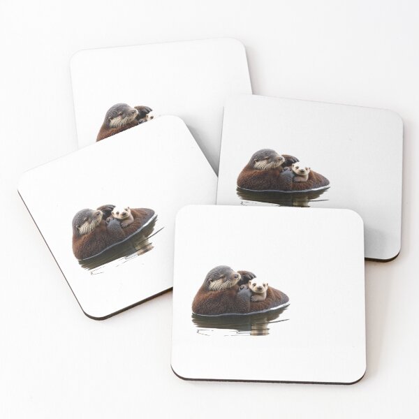 Item preview, Sea Otter Mother and Pup Wildlife Art designed and sold by Helt-enkelt.