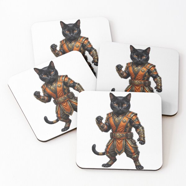 Item preview, Black Ninja Cat Warrior – Martial Arts Cat Fighter designed and sold by TOOBIC.