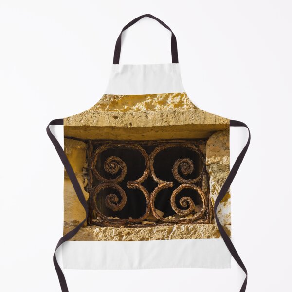 Item preview, Rustic Window With Decorative Iron Bars on Stone Wall designed and sold by Nmallia.
