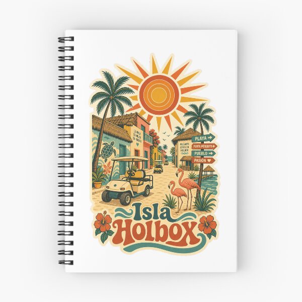 Item preview, Isla Holbox Mexico Travel Souvenir - Retro Illustration designed and sold by VisualArtsOasis.
