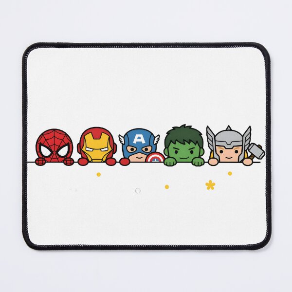Item preview, Cute Chibi Superhero Team Peeking Graphic designed and sold by MAXIZPRINT.