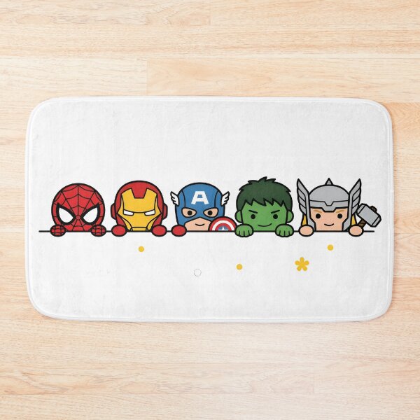 Item preview, Cute Chibi Superhero Team Peeking Graphic designed and sold by MAXIZPRINT.