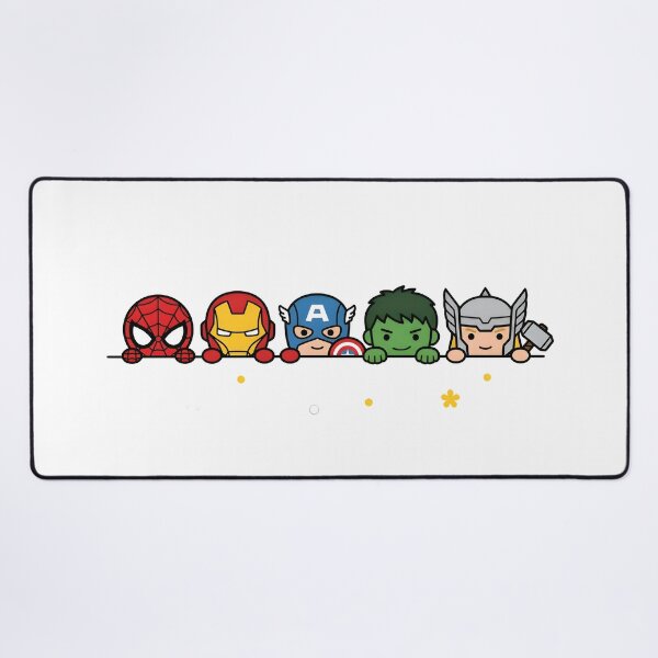 Item preview, Cute Chibi Superhero Team Peeking Graphic designed and sold by MAXIZPRINT.