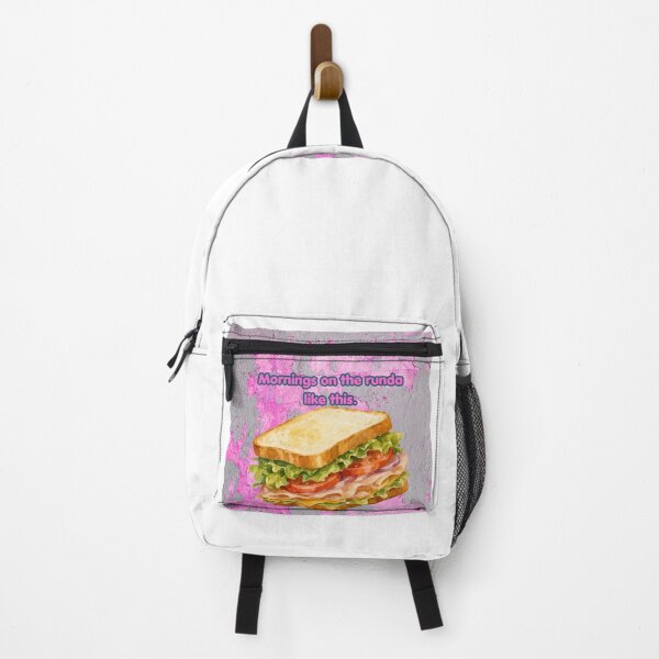 Item preview, Mornings on the Run – Funny Breakfast Sandwich Design designed and sold by PetruArtDesigns.