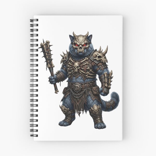 Item preview, Skeleton Cat Warrior – Dark Fantasy Skull Cat designed and sold by TOOBIC.