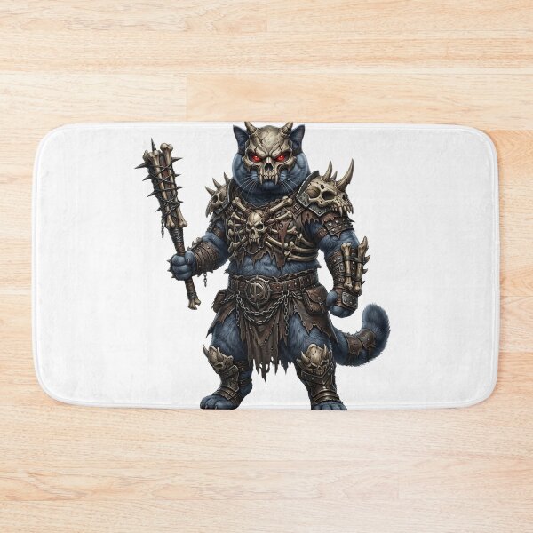 Item preview, Skeleton Cat Warrior – Dark Fantasy Skull Cat designed and sold by TOOBIC.
