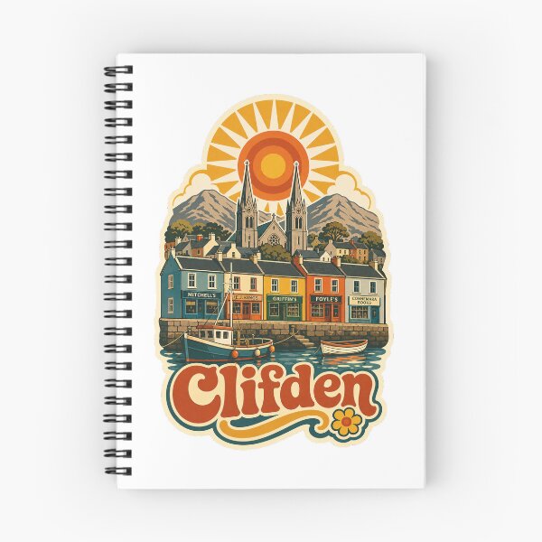 Item preview, Clifden Ireland Travel Souvenir - Retro Illustration designed and sold by VisualArtsOasis.