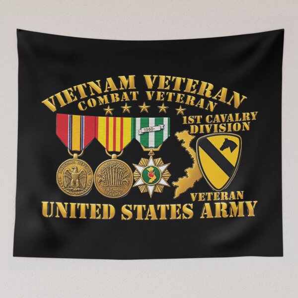 Item preview, Army - Vietnam  Vet - w Medals - VN - 1st Cav Division - 3D - Enhanced designed and sold by Military Insignia Products.