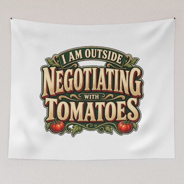 Item preview, I Am Outside Negotiating With Tomatoes Gardening designed and sold by FZ Designs.