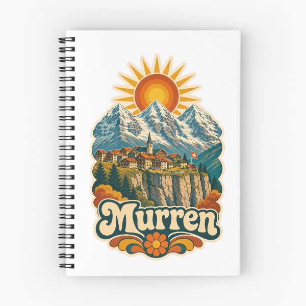 Item preview, Murren Switzerland Travel Souvenir - Retro Illustration designed and sold by VisualArtsOasis.