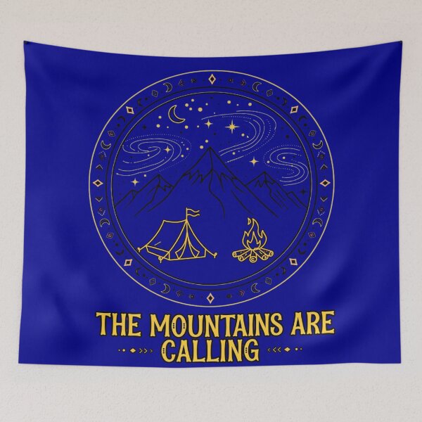 Item preview, Boho Mystical Mountain Badge - The Mountains Are Calling designed and sold by LuxeBuzz.