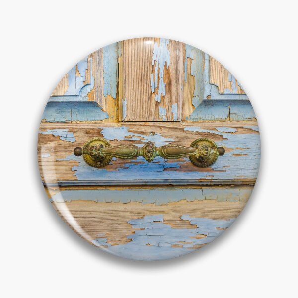 Item preview, Close-Up of a Distressed Vintage Wooden Door with Textured Paint and Handle designed and sold by Nmallia.