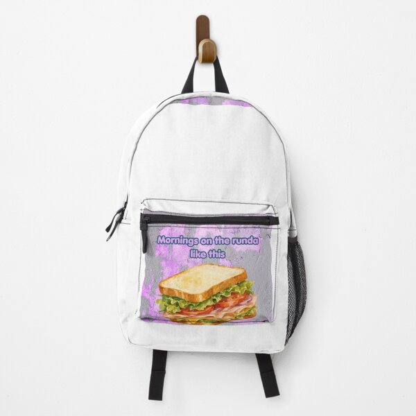 Item preview, Mornings on the Run – Funny Breakfast Sandwich Design designed and sold by PetruArtDesigns.