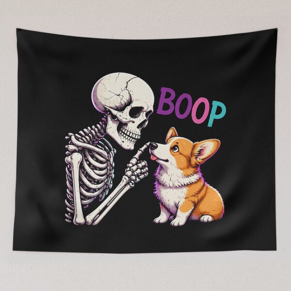 Item preview, Funny Corgi Boop Skeleton – Spooky Cute Halloween Dog  designed and sold by HiPatti.