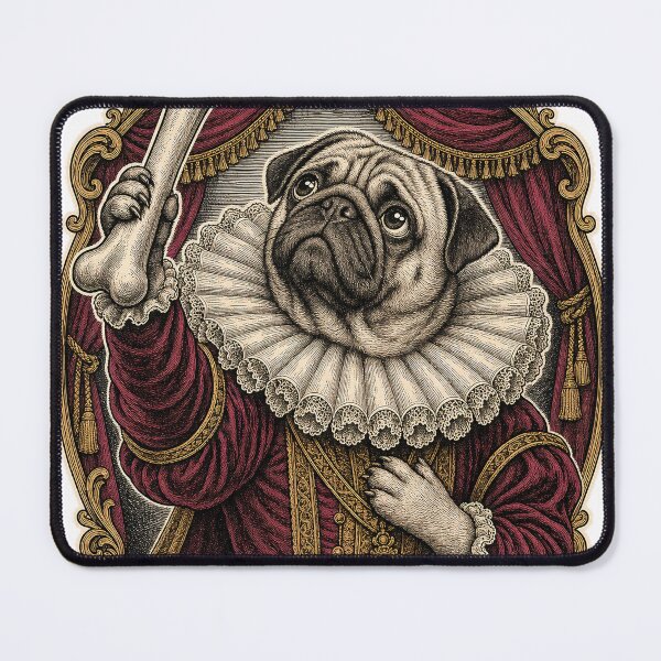 Item preview, To Chew Or Not To Chew Shakespearean Pug Engraving T-Shirt Design designed and sold by KIDEnia.