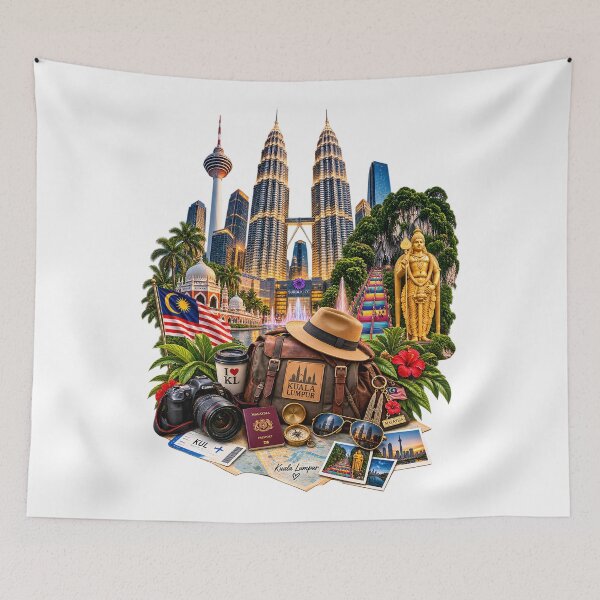 Item preview, Kuala Lumpur Malaysia – Travel, Petronas Towers and Batu Caves designed and sold by J-Impression.