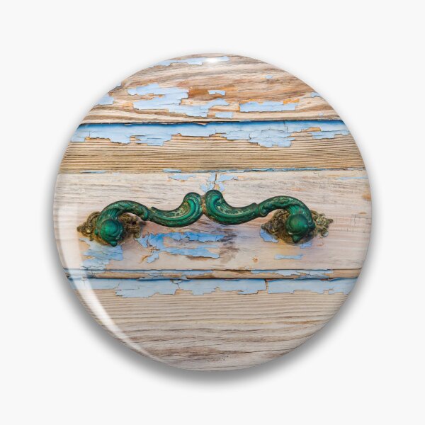 Item preview, Close-Up of Rustic Antique Door with Blue Paint and Vintage Handle designed and sold by Nmallia.