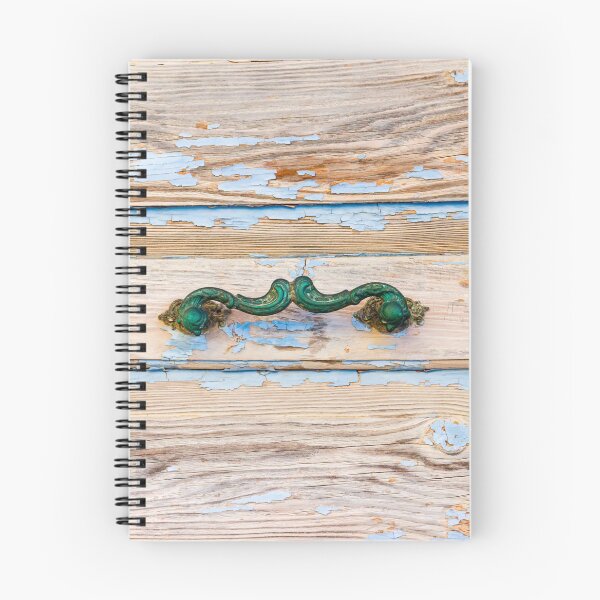 Item preview, Close-Up of Rustic Antique Door with Blue Paint and Vintage Handle designed and sold by Nmallia.