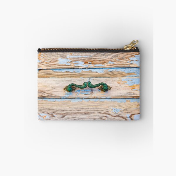 Item preview, Close-Up of Rustic Antique Door with Blue Paint and Vintage Handle designed and sold by Nmallia.