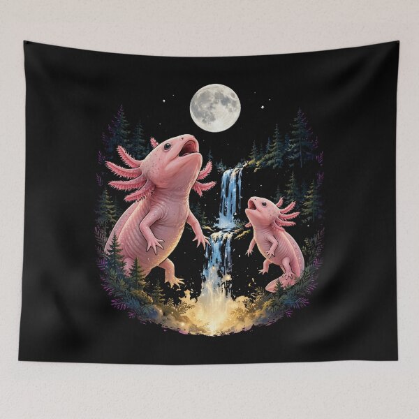Item preview, Moonlit Axolotl Howl – Whimsical Night Axolotl Art for Animal Lovers & Cute Aquatic Creature Gifts designed and sold by Teetreasure2.