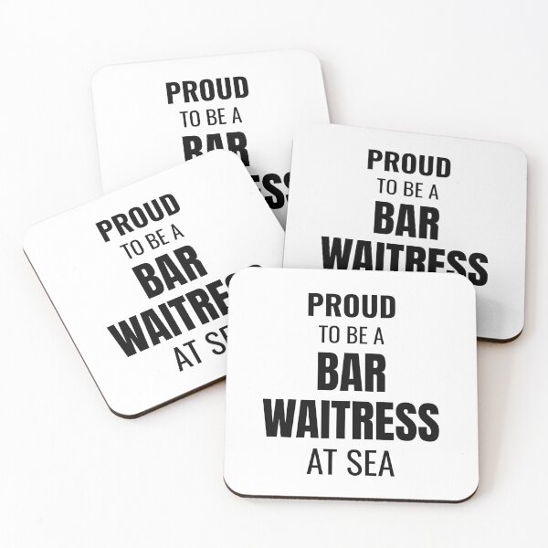 Item preview, Proud to be a Bar Waitress at Sea (Black) designed and sold by ShipCrewNation.