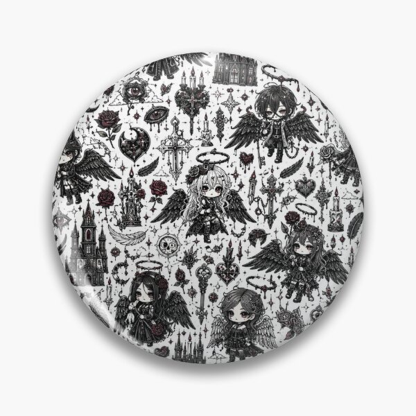 Item preview, Dark Angel Gothic Doodle Pattern designed and sold by i-corp.