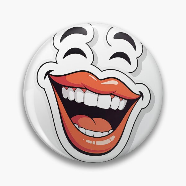 Item preview, Happy Smiling Mouth with Big Teeth and Red Lips designed and sold by OksArtStudio.