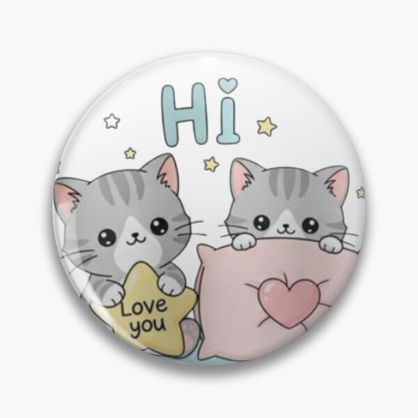 Item preview, Hi Love Cat Sticker – Cute & Adorable designed and sold by Cool Tee World .